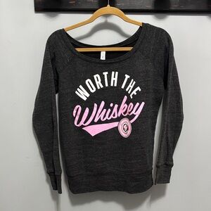 Cole Swindell Gray 'Worth the Whiskey' Sweatshirt size medium